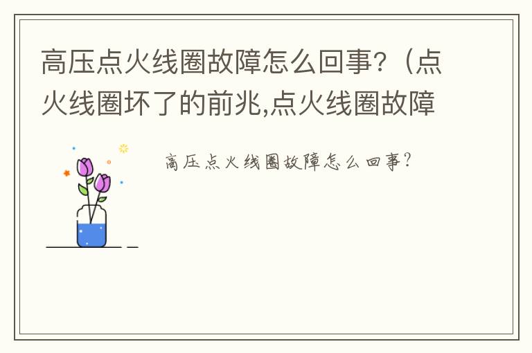 点火线圈坏了的前兆,点火线圈故障现象 高压点火线圈故障怎么回事?